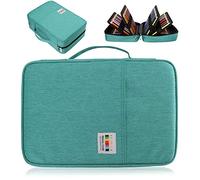 AYVANBER Grande capacité Couleur étui à Crayons Organisateur 304 Fentes Porte-Stylo Pochette de Rangement étanche Gel marqueur Stylo Sac boîte pour Adolescents étudiant Artiste (Vert)