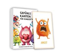 AYVRUOP 1 Pièce Cartes Emotions Set,32 Cartes d'Affirmations Positives pour Enfant 3 à 12 Ans,Jeu Des Emotions,Jeu de Cartes Éducatif et Ludique,Jeux Montessori,Cadeau pour Filles Garçons(A)