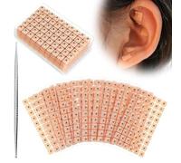 AYVRUOP 600 Pcs Graine D'oreille D'acupuncture,Graines D'oreille,Oreille Presse Graines Acupuncture,avec 1 Acupuncture Oreille Acupuncture Pen,Auriculotherapie,Magnétiques Thérapies Auriculaire