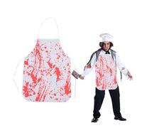 AYVRUOP AYV Tabliers Sanglants pour pour Hommes & Femmes,Costume d'halloween de Boucher,Tablier de Sang d'halloween,Accessoires Halloween,Fêtes Halloween,Zombie,Boucher,Cosplay,Déguisements