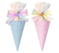 AYVRUOP Sac à sucre petit,Sac cadeau noel,pochette cadeau,sac cadeau anniversaire,sachet anniversaire enfant,sac maitresse,2 Pcs(Bleu+Rose)