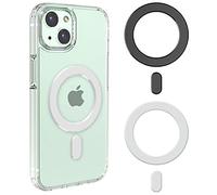 AYWFEY Anneaux de Sécurité Magnétique, Lot de 2 Autocollant Compatible avec MagSafe, Charge sans Fil Support, Kit de Conversion Universel pour iPhone 15/14/13 Pro Max Mini,Galaxy S23/S22(Noir & Blanc)