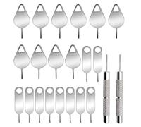 AYWFEY Lot de 22 Outils d'ouverture de Carte SIM pour Retirer Les Aiguilles et Les Aiguilles compatibles avec Tous Les iPhone, iPad, Samsung Galaxy, Huawei téléphone Portable, Smartphone, chaîne de