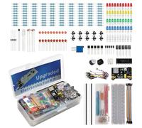 AYWHP Carte de développement 830 trous electronique Kit avec carte à circuits imprimés 830 trous,LED,module de puissance potentiomètre condensateur de résistance compatible avec Arduino、R-Pi