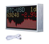 AYWHP Écran LED Bitcoin pour affichage Crypto, horloge BTC, indicateur boursier et moniteur de cours, météo, heure