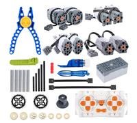 AYWHP Kit de 37 pièces Power Functions - Moteur servo - Avec moteur M/L/XL/Servo - Boîte à piles - Télécommande - Commande de disjoncteur - Module d'éclairage - Rallonge