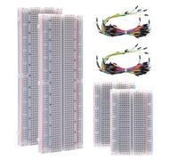 AYWHP Kit mini breadboard 2 x 830 points + 2 x platine d'enfichage 400 points et 126 fils de pontage flexibles, kit complet électronique compatible avec Arduino Raspberry Pi, kit sans soudure