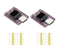 AYWHP Lot de 2 cartes de développement ESP32-C3 avec écran OLED de 0,42 pouces, mini module ESP32-C3 ESP32, prend en charge 2,4 G WiFi Bluetooth 4 Mo Flash avec port USB de type C pour le