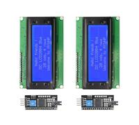 AYWHP Lot de 2 modules d'affichage LCD 20 x 4 2004 avec interface TWI IIC I2C - Écran LCD bleu 5 V compatible avec Arduino, Raspberry Pi Pico, ESP32 & ESP8266