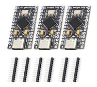 AYWHP Lot de 3 Cartes de développement Pro Micro avec Puce 32U4 5 V/16 MHz Nano microcontrôleur avec Mise à Jour USB intégrée Interface de Type C Compatible avec Arduino IDE