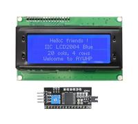 AYWHP Module d'affichage LCD 20 x 4 2004, modules LCD 2004, DC 5 V Module d'affichage LCD avec TWI IIC I2C Serial compatible avec Arduino Raspberry Pi Pico ESP32 ESP8266 (bleu/2004)
