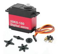 AYWHP Servo Servo Moteur RC numérique à couple élevé 20 kg - Metal Gear, DS3218 180° Control Angle 180°, Servo Moteur haute précision pour voiture RC 1/10, Robot compatible avec Arduino