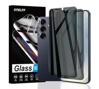 AYWLPP Protection d'écran de confidentialité pour Samsung Galaxy S25+/S25 Plus Accessoires, 2 films en verre trempé anti-espion avec 2 protecteurs d'objectif d'appareil photo, ultra durable, dureté