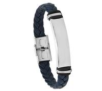 AYWTD Bracelet Cuir,Bracelet En Cuir Tissé À La Main, Bracelet Large En Cuir, Bracelet En Cuir Réglable, Bijoux Énergétiques Pour Hommes Et Femmes, Bleu Marine