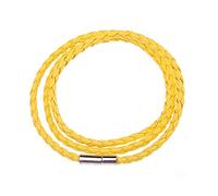 AYWTD Bracelet Cuir,Bracelets Créatifs Tissés Multicouches Faits À La Main, Bracelets En Cuir À La Mode, Pour Femmes Et Hommes Jaunes