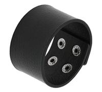 AYWTD Bracelet Cuir Femme,Bracelet De Poignet En Cuir Large Et Simple Tissé À La Main, Bracelet De Ceinture En Cuir Réglable Et Tendance, Pour Hommes Et Femmes, Noir