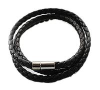 AYWTD Bracelet Homme Cuir,Bracelets Créatifs Tissés Multicouches Faits À La Main, Bracelets En Cuir À La Mode, Pour Femmes Et Hommes, Noir