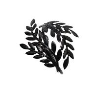 AYWTIUN Anneau pour Serviette De Table Anneaux de Serviette en Forme de Feuille, 20 pièces, en métal, Argent, Or, Noir, Porte-Serviettes for Table à Manger, fêtes, Usage Quotidien(Black)