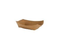 AYWTIUN Barquettes alimentaires en papier Lot de 100 plateaux alimentaires en papier kraft brun très résistant, résistants à la graisse, for restauration rapide, snacks, fêtes et foires(KFT 2)