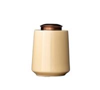 AYWTIUN Boite a thé Boîte de thé créative en céramique Verte avec Couvercle à vis métal, Pot Rangement scellé, Artisanat Porcelaine, Cadeau, boîte Portable(D)