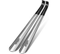 AYWTIUN Chausse-pied à long manche Lot de 2 chausse-pieds en métal à long manche for homme et femme, robustes flexibles(Color2)