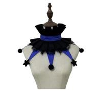 AYWTIUN col de Clown superposé Collier de Clown Style conte fées, vêtements mignons, colliers à volants scène, ras du cou coloré(Black blue)