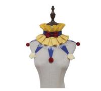AYWTIUN col de Clown superposé Collier de Clown Style conte fées, vêtements mignons, colliers à volants scène, ras du cou coloré(Blue yellow)