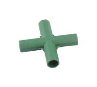 AYWTIUN Connecteur De Cadre Rond Connecteurs d'adaptateur, pièces de Rechange, Accessoires, Cadre Jardin, Support Serre Verte, Joints d'auvent en Plastique, Bricolage(Cross 4ways)