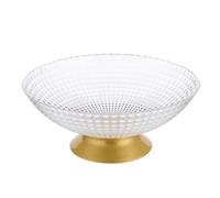 AYWTIUN corbeille a fruit Fruit Plate With Base Diamond Pattern Simple Creative Home Decorative Living Room Coffee Table Candy bols de service pour fruits, bonbons(Color 1)