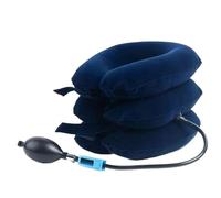 AYWTIUN Coussin de Voyage Oreiller de Cou civière de Cou Massage du Cou Soutien Cervical Oreiller Pompe à Air Collier Gonflable civière orthèse soulagement de la Douleur(Color:Blue)