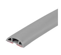 AYWTIUN Couvercle de câble de Sol en PVC de 2m, Protecteur de câble d'alimentation Auto-adhésif, Extension de Fil électrique, Fente de Conduit, Gestion des câbles pour câbles(Grey)