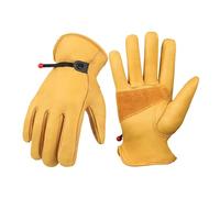 AYWTIUN Gants de soudage Gant de travail en cuir vache souple, Protection sécurité for le soudage, for travailleurs, mécaniciens, conducteurs, gants jardin et ferme(L)