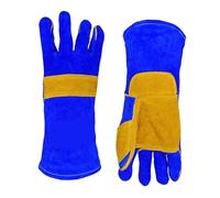 AYWTIUN Gants de soudage Gants de sécurité for soudure en cuir, gantelet robuste 14 pouces, gants travail soudage résistants à la chaleur, for barbecue