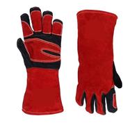 AYWTIUN Gants de soudage Gants de soudage 14 pouces, gants résistants à la chaleur for barbecue/manipulation d'animaux avec manches Extra longues