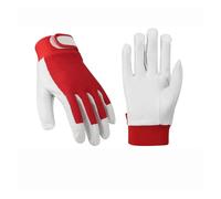 AYWTIUN Gants de soudage Gants de soudage, gants Protection sécurité, protection thermique antistatiques, travail tricotés élastiques en peau porc souple(Red)