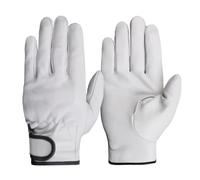 AYWTIUN Gants de soudage Gants de travail en cuir vache for travailleurs, soudage, Protection sécurité, jardin, sport, gants conducteur moto(WHITE,XL)