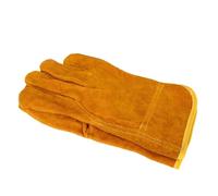 AYWTIUN Gants de soudage Gants de travail en cuir vache, gants soudage, sécurité thermique, for soudeur, menuiserie, jardinage(Yellow)