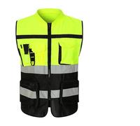 AYWTIUN Gilet de sécurité Gilet de Travail Multipoches résistant avec ou sans Ceinture élastique - Vêtements Protection et sécurité(Green)