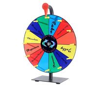AYWTIUN La Roue de la Fortune Roue de la Fortune 30 cm (12 Pouces) avec 12 Cases, Socle et Support Robustes, idéale for Les fêtes foraines soirées à Maison