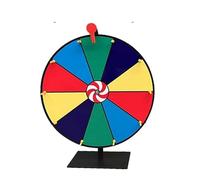 AYWTIUN La Roue de la Fortune Roue de la Fortune à Faire Tourner sur Table, 30 cm (11,8 Pouces), avec Support et 10 grilles effaçables