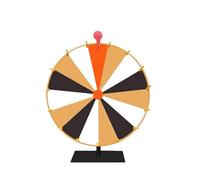 AYWTIUN La Roue de la Fortune Roue de la Fortune antidérapante à 10/15 emplacements avec Support, idéale for Les Salons et fêtes(Orange 40cm)