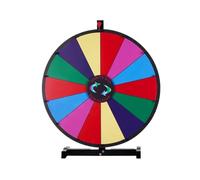 AYWTIUN La Roue de la Fortune Roue de la Fortune tournante 18/24/36 Pouces, 14 Cases, à Poser sur Table ou Pied, Jeux Hasard for Les fêtes et Pubs(24 inch Table)