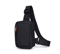 AYWTIUN Sac bandoulière Petit sac à bandoulière for homme, main en tissu, portable, mini banane rabat(Black)