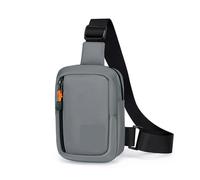 AYWTIUN Sac bandoulière Petit sac à bandoulière for homme, main en tissu, portable, mini banane rabat(Gray)