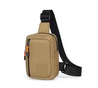 AYWTIUN Sac bandoulière Petit sac à bandoulière for homme, main en tissu, portable, mini banane rabat(Khaki)