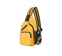 AYWTIUN Sac bandoulière Sac de poitrine style Ins, sac messager 2 en 1, à bandoulière multifonction, grande capacité, sacs d'extérieur for femmes et hommes(Small Yellow)