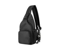 AYWTIUN Sac bandoulière Sac de poitrine style Ins, sac messager 2 en 1, à bandoulière multifonction, grande capacité, sacs d'extérieur for femmes et hommes(Small Black)