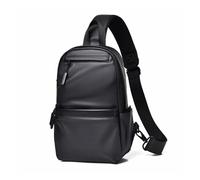 AYWTIUN Sac bandoulière Sac de poitrine tendance à membrane for homme, sac bandoulière multifonctionnel résistant aux éclaboussures(Black)