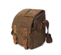 AYWTIUN Sac bandoulière Sacs à bandoulière vintage en toile cirée et huilée for homme, sacoches résistantes aux chocs for appareil photo reflex numérique, imperméables for(Brown)