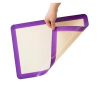 AYWTIUN Tapis de cuisson en silicone pour macarons Tapis de cuisson en silicone antiadhésif et résistant à la chaleur for macarons, muffins autres biscuits. Facile nettoyer(42X29.5cm purple)